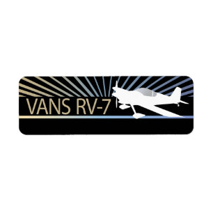 Vans RV-7 Vliegtuig Etiket