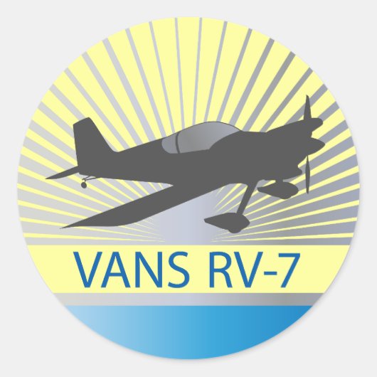 Vans RV-7 Vliegtuig Ronde Sticker (Voorkant)
