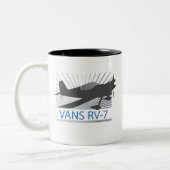 Vans RV-7-vliegtuig Tweekleurige Koffiemok (Links)