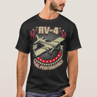 Vans Vliegtuig RV 4 Vliegtuig Afbeelding op de bor T-shirt