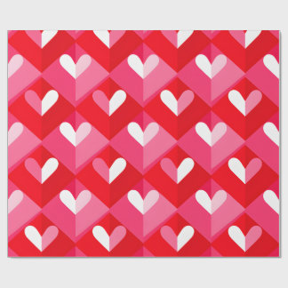 Vantage Rood en Wit Valentijnsverpakkings Papier