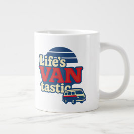 VanTastic Red Cream Blue Edition voor het leven Extra Grote Beker