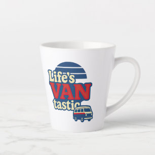 VanTastic Red Cream Blue Edition voor het leven Latte Mok