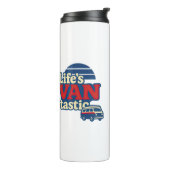 VanTastic Red Cream Blue Edition voor het leven Thermosbeker (Gedraaid links)