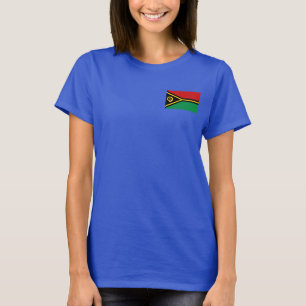 Vanuatu Drapeau et carte t-shirt