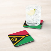 Vanuatu Flag Bier Onderzetter (Rechterzijde)