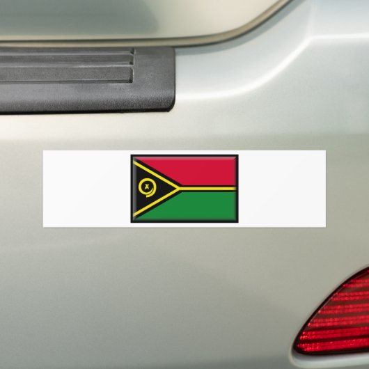 Vanuatu Flag Bumpersticker (Op auto)