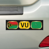 Vanuatu Flag Map Code Bumper Sticker (En voiture)