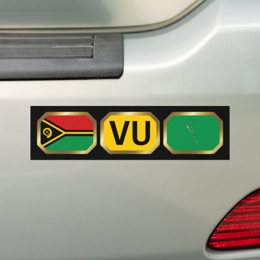 Vanuatu Flag Map Code Bumper Sticker (En voiture)