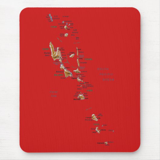 Vanuatu Map Mousepad Muismat (Voorkant)