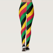 Vanuatu National Flag Colors Diagonal Striped Leggings (Achterkant)