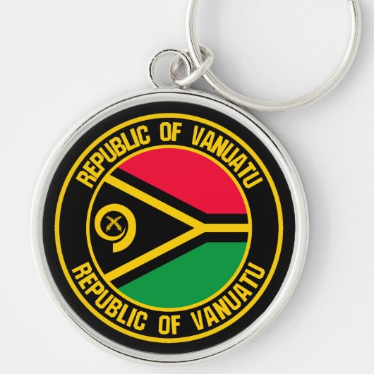 Vanuatu Round Emblem Sleutelhanger (Voorkant)