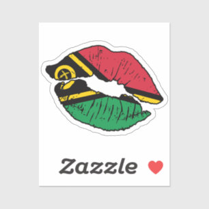 Vanuatu Vanuatuan Lipstick Liefde Vlag Sticker