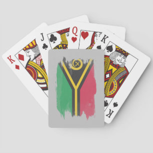 Vanuatu vlag borstelslag, nationale vlag pokerkaarten