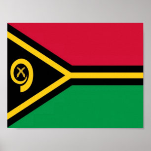 Vanuatu - Vlag - Poster