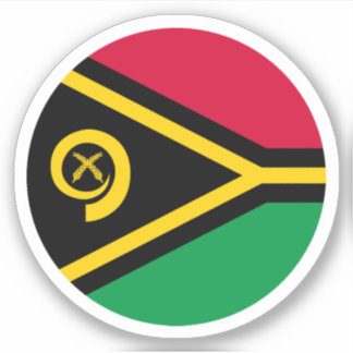 Vanuatu Vlag Ronde Sticker