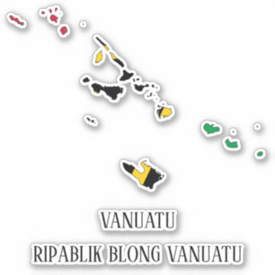 Vanuatu-vlagplattegrond Sticker