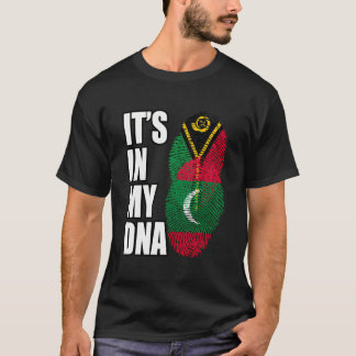 Vanuatuan en Maledivisch mix erfgoed DNA vlag T-shirt