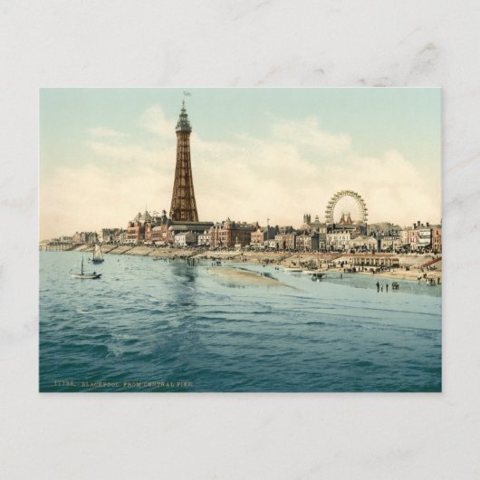Vanuit Central Pier, Blackpool, Engeland Briefkaart (Voorkant)
