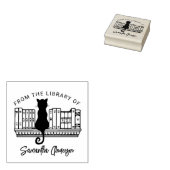 Vanuit de bibliotheek van het Cute Cat Book Rubberstempel (Gestempeld)