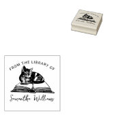 Vanuit de bibliotheek van het Cute Cat Book Rubberstempel (Gestempeld)