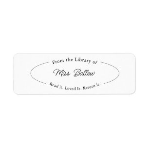 Vanuit de bibliotheek van labels, bibliotheekStick Etiket