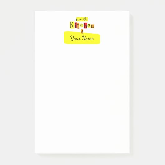 Vanuit de Keuken Van Retro Aangepaste Post-it Brie Post-it® Notes (Voorkant)