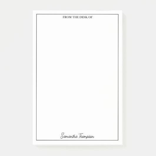 Vanuit het bureau van aangepaste naam Kantoor Stat Post-it® Notes (Voorkant)