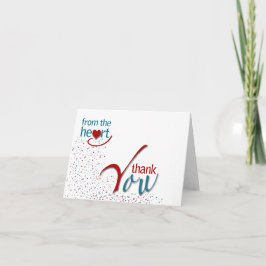 Vanuit het hart dank je wel! bedankkaart