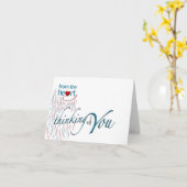 Vanuit het hart dat aan je denkt! kaart (Gele Bloem)