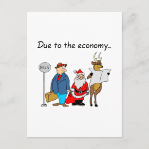 Vanwege de economie Santa Feestdagenkaart