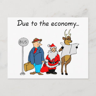 Vanwege de economie Santa Feestdagenkaart