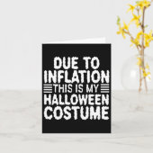 Vanwege Inflatie Is Dit Mijn Halloween Kostuum 1  Kaart (Gele Bloem)