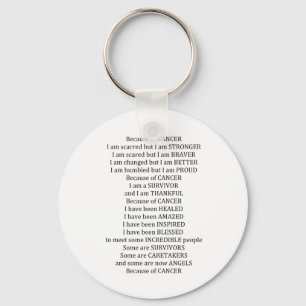 Vanwege kanker sleutelhanger
