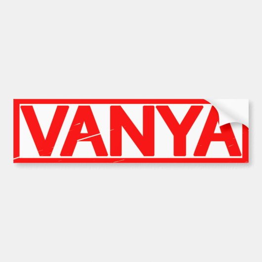Vanya Stamp Bumpersticker (Voorkant)