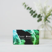 Vape de fumée noire noire verte Carte de visite bo (Debout devant)