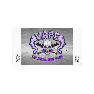 Vape | DIY E-Juice Label Paars Skull/VapeGoat