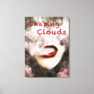 Vape Grunge Wrapped Canvas met wielslips Afdruk