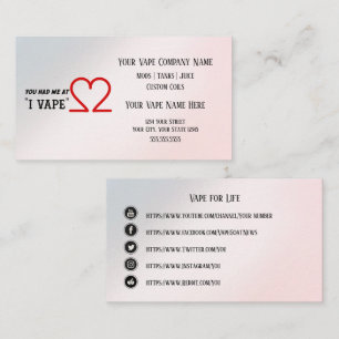 VAPE I VAPE Business Social Media Visitekaartje