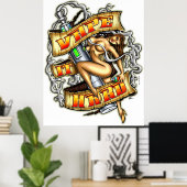 Vape-it hard Poster (Thuiskantoor)