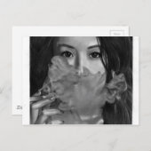 Vape Lady Roking Hot Design Briefkaart (Voorkant / Achterkant)