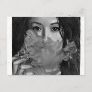 Vape Lady Roking Hot Design Briefkaart