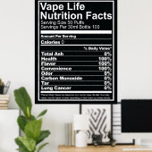 Vape Life Nutrition Facts Poster (Thuiskantoor)