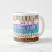 Vape on Typography Tan Turquoise Jumbo Mok (Voorkant rechts)