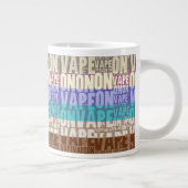 Vape on Typography Tan Turquoise Jumbo Mok (Rechts)