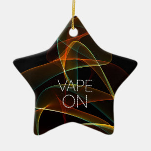 Vape op Oranje groene rook Keramisch Ornament