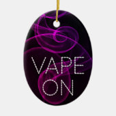 Vape op roze Paarse bogen Keramisch Ornament (Voorkant)