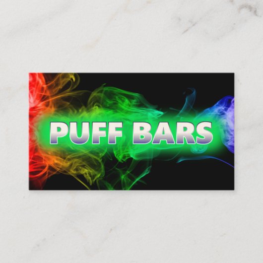 Vape Puff Bar Black Visitekaartje (Voorkant)