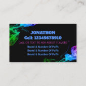 Vape Puff Bar Carte de visite noir (Dos)