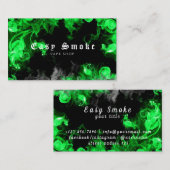 Vape Shop Carte de visite noir vert (Devant / Derrière)
